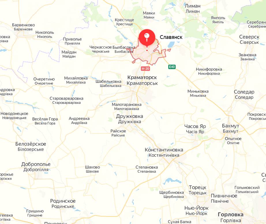Славянск яндекс карта