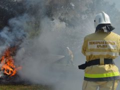 Пожар в Крыму