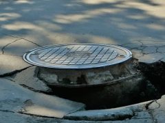 Вода Крыма, сломанный люк